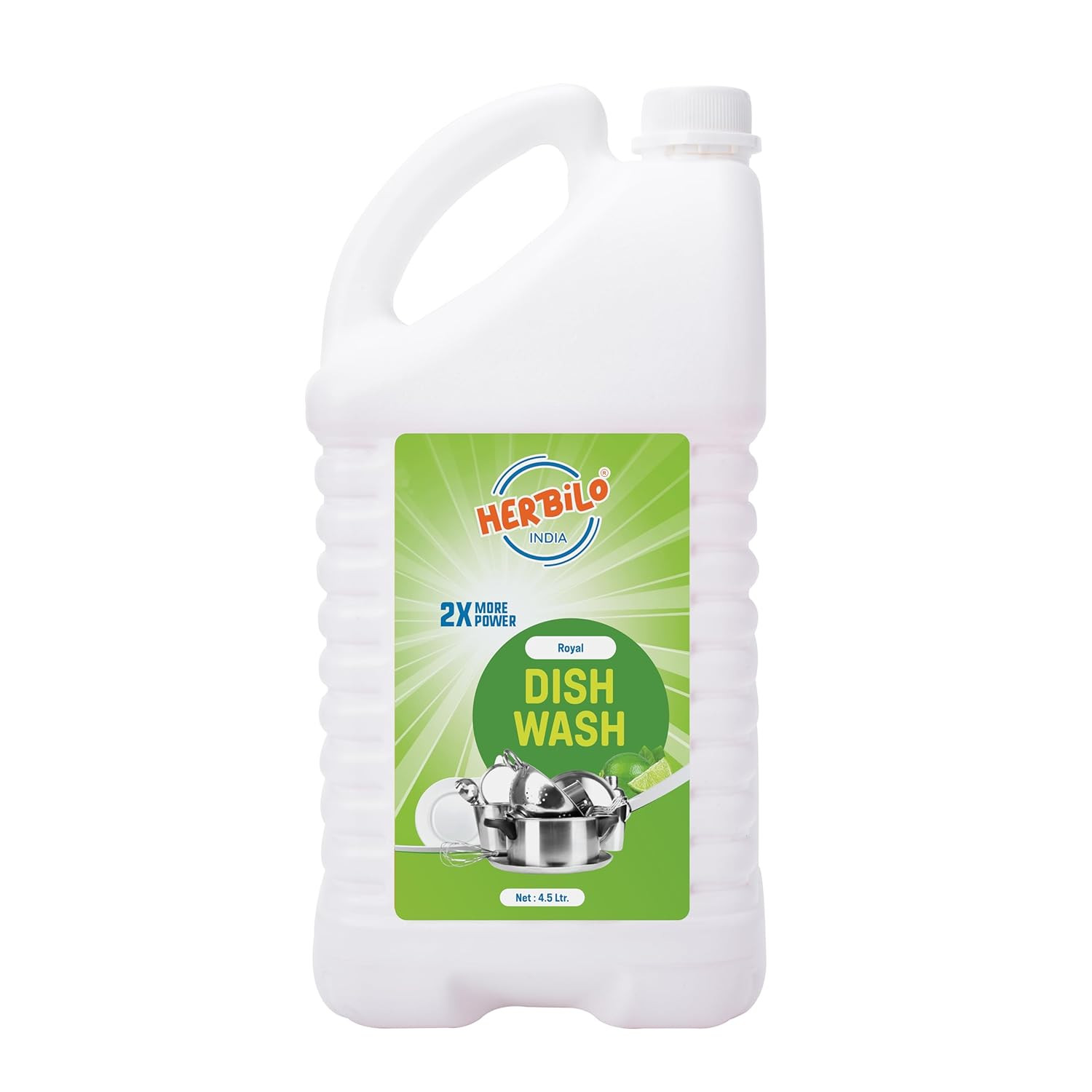 Dishwash Liquid Gel Lime Can Jar: Now with Zesty Lime Fragrance for Sparkling Clean Utensils (4.5 ltr)